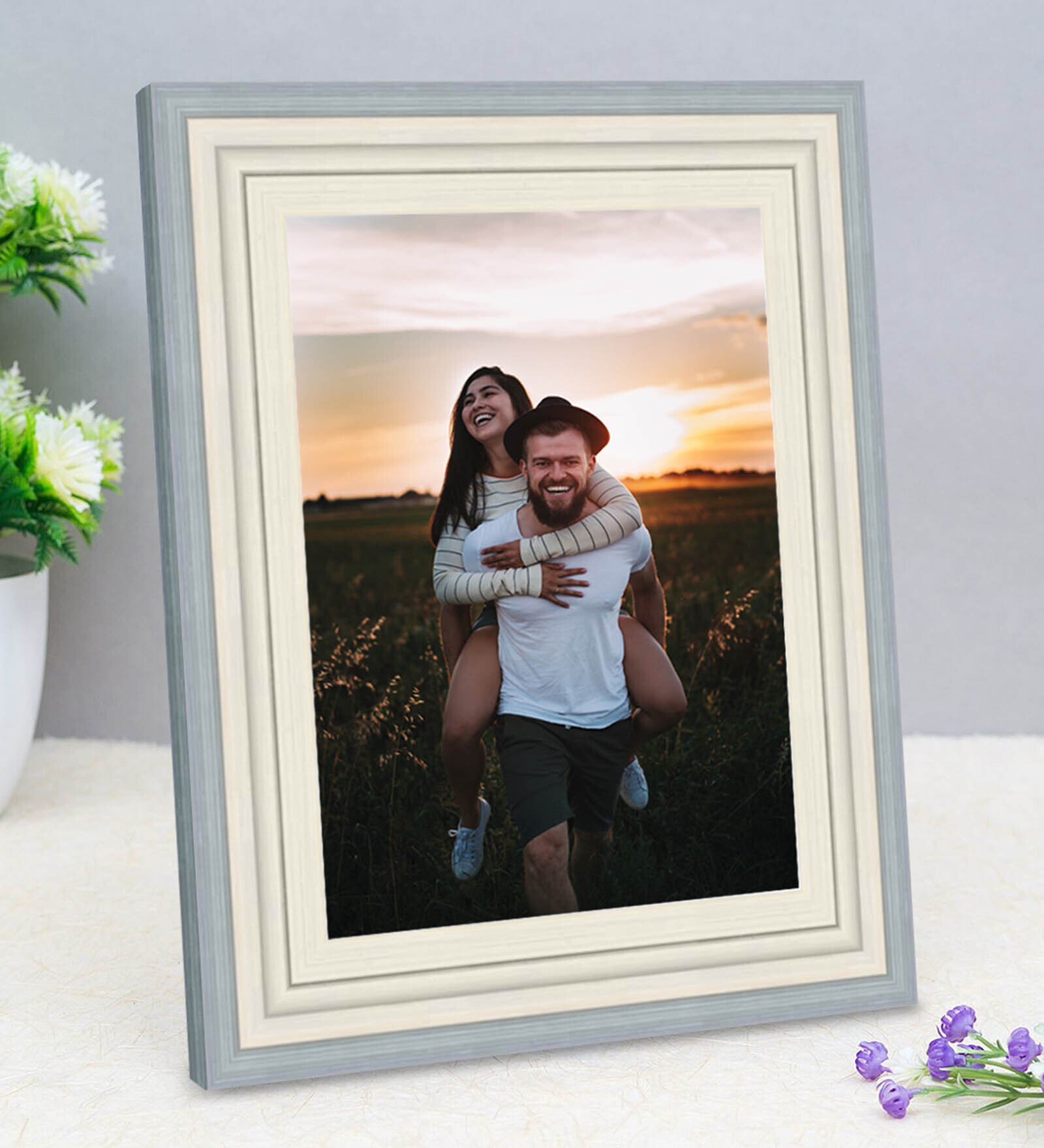 Buy Blue Synthetic Wood Wall Hanging/Table Top Photo Frame at 29 OFF