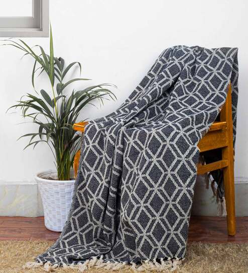 Black Cotton 60x50 Inches Throw deal from pepperfry Black Cotton 60x50 Inches Throw deal from pepperfry