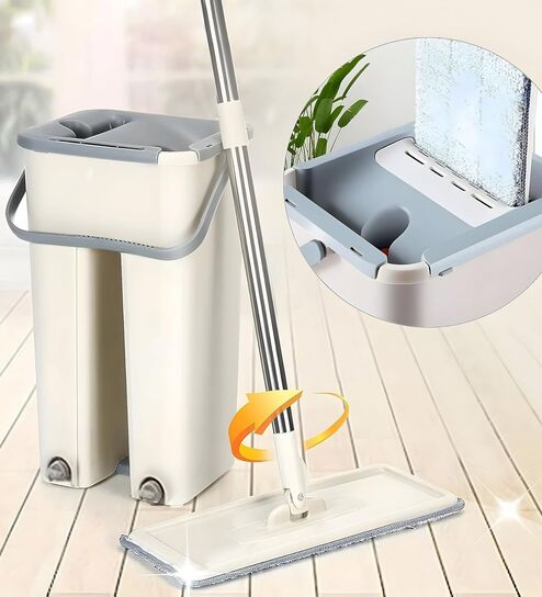 360 Degree Flexible Floor Mop with 2 Reusable Pads Offers & Cashback