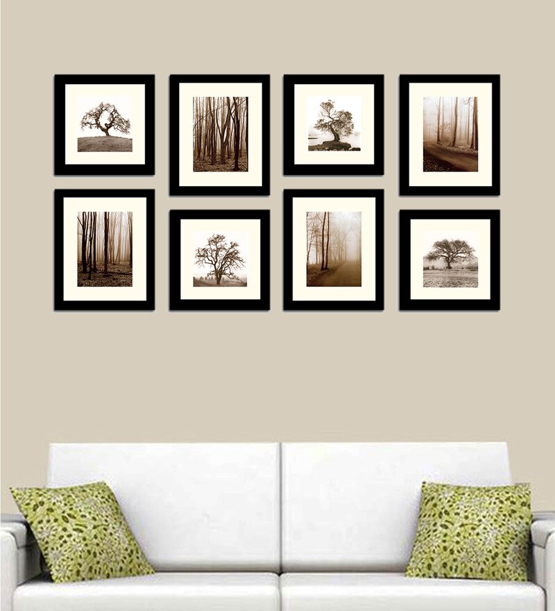 Buy Black Solid Wood Lucy Set Of 8 Collage Photo Frames Online ...