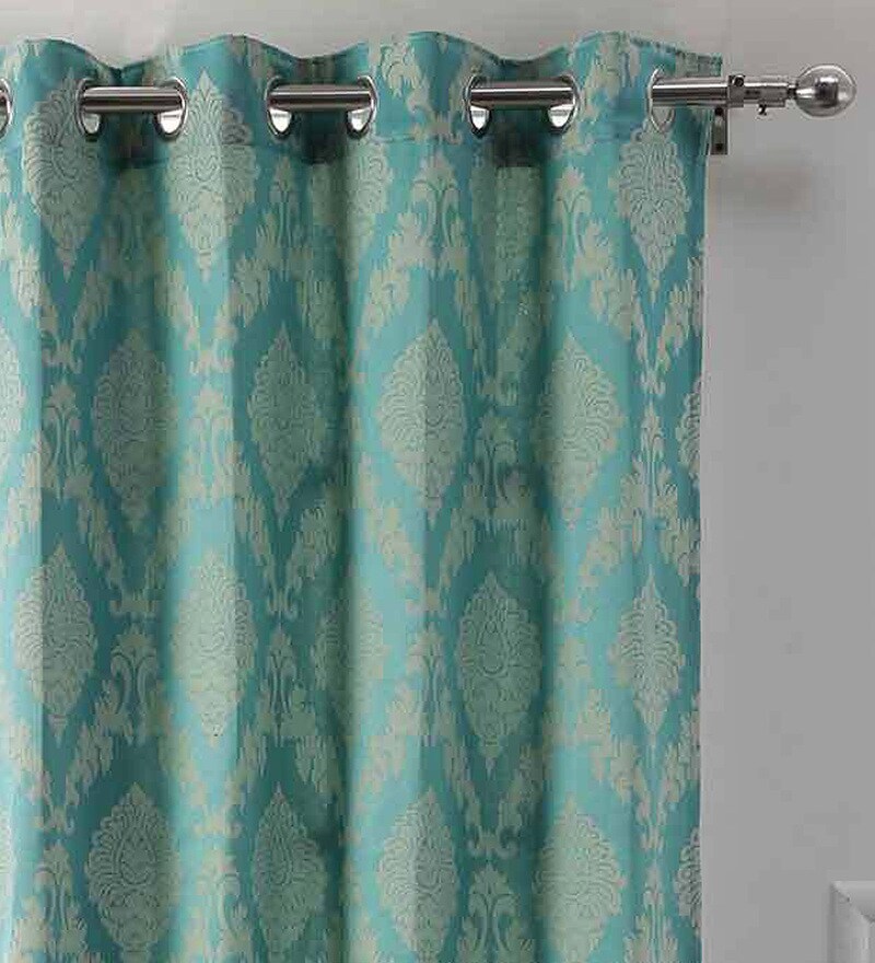 Buy Purple Polyester 45 X 85 Inch Jacquard Eyelet Door Curtain By