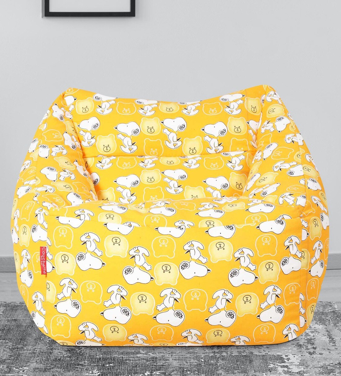 Buy Box Large Kids Bean Bag With Beans In Yellow Colour Online Kids