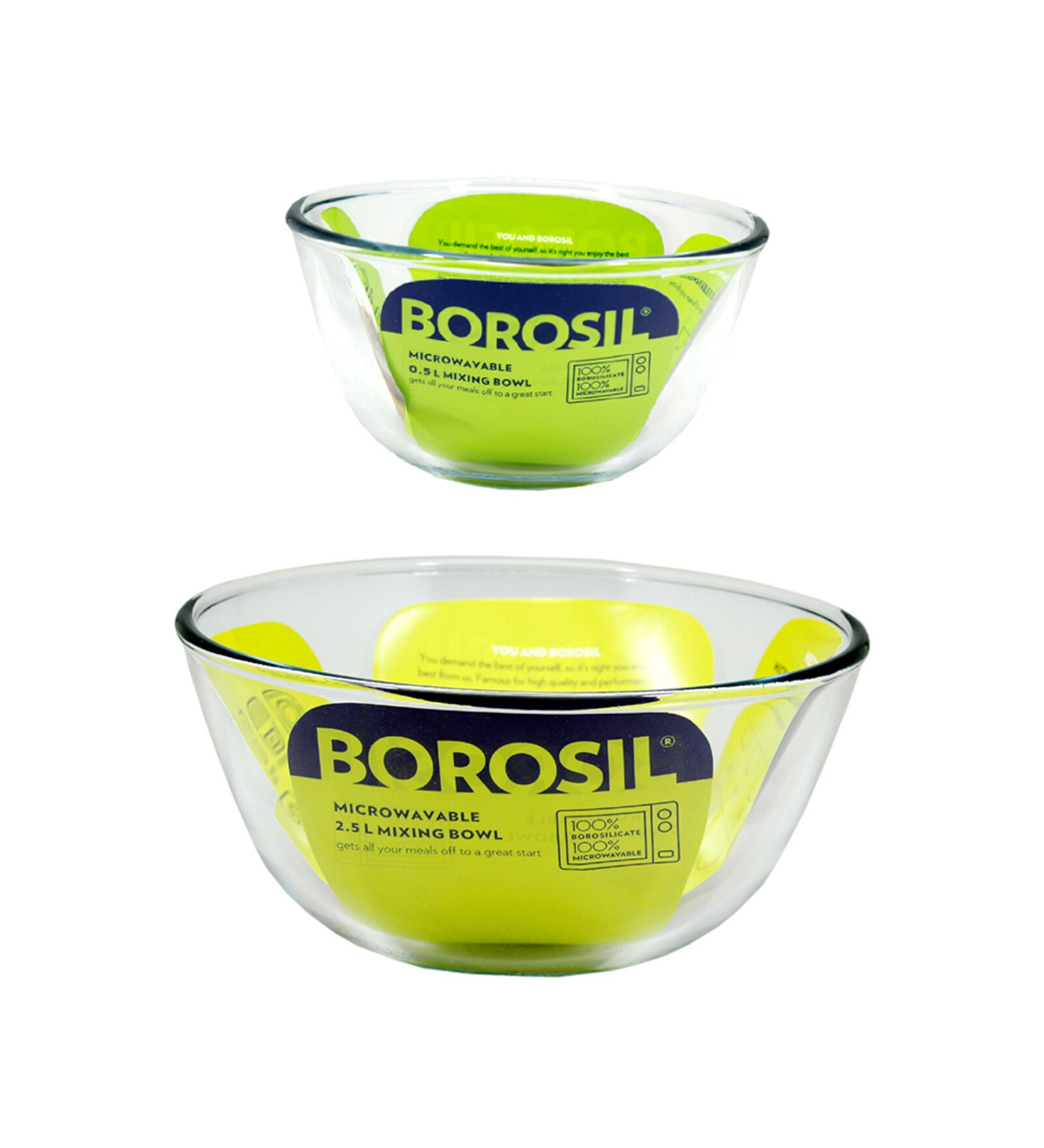 Buy Borosil Borosilicate Glass Bowls Set of 2 (Model Fcmlgh5002500