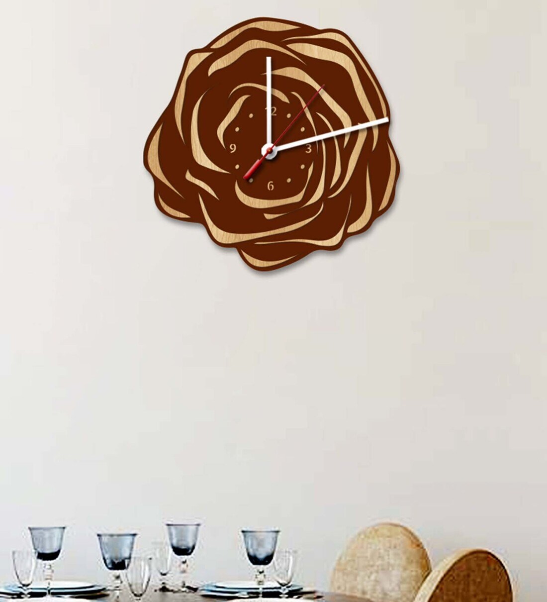 Buy Brown Engineered Wood Analog Wall Clock By WallMantra at 58 OFF by