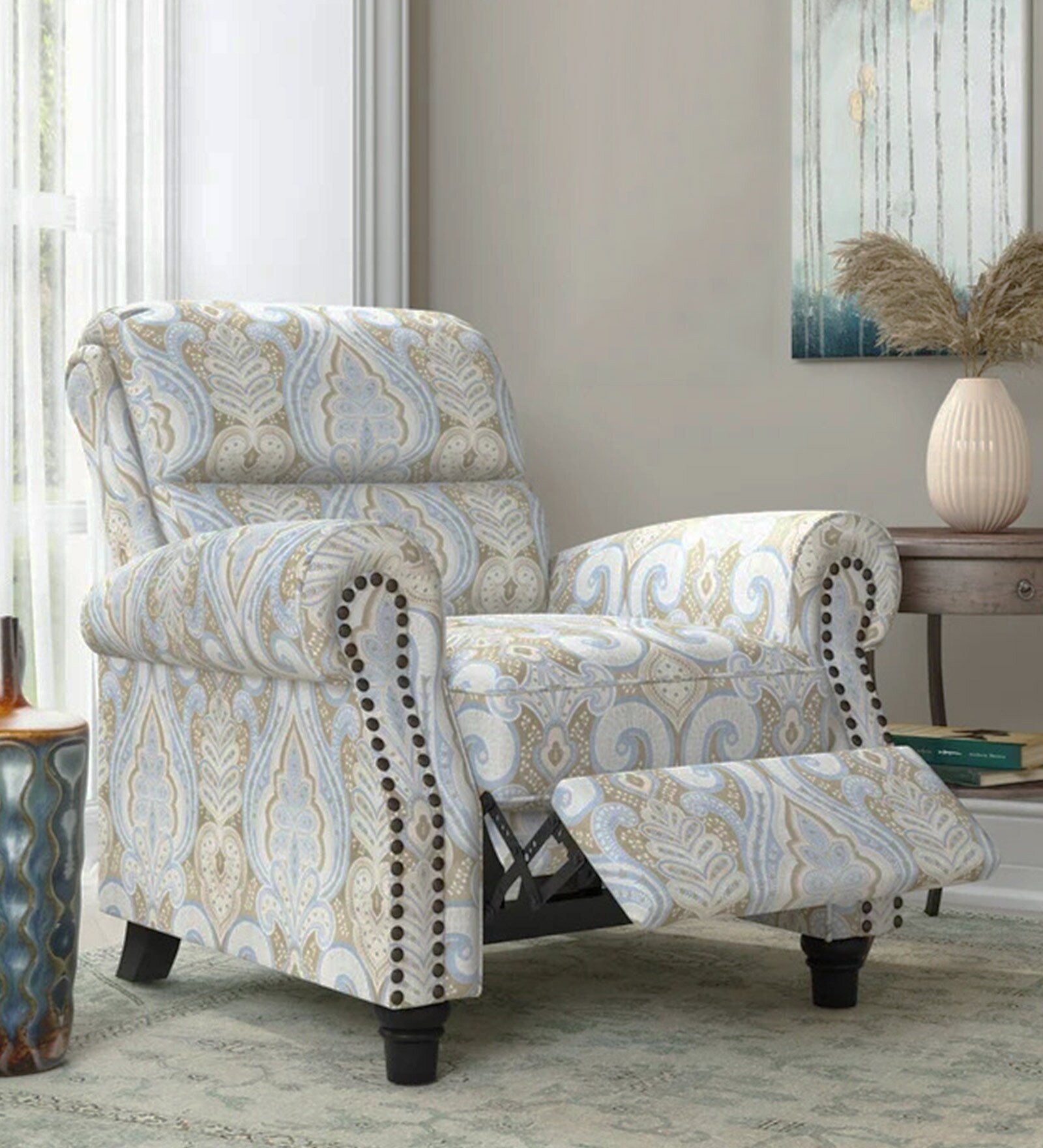 Buy Briar Rose Fabric Manual 1 Seater Recliner In Multi Colour at 29