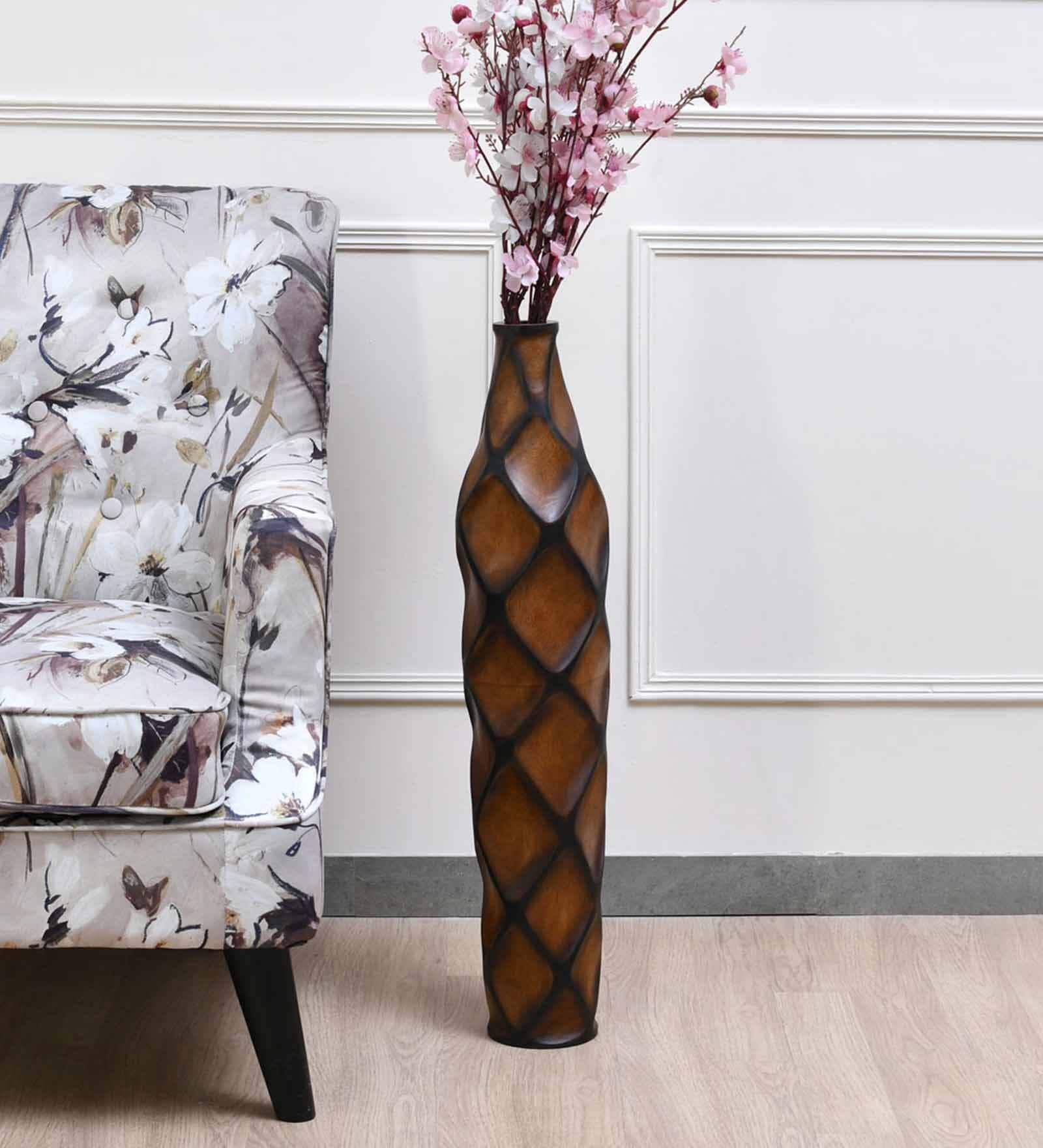 Buy Brick Brown Mango Wood Table Vase at 30 OFF by home Pepperfry
