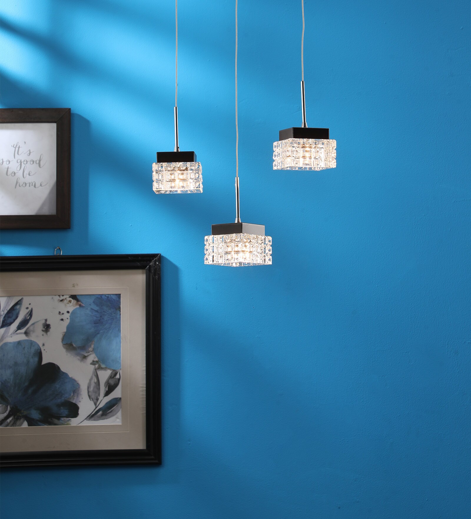 Buy Brown Steel 3 Light Cluster Hanging Lights by Learc Designer