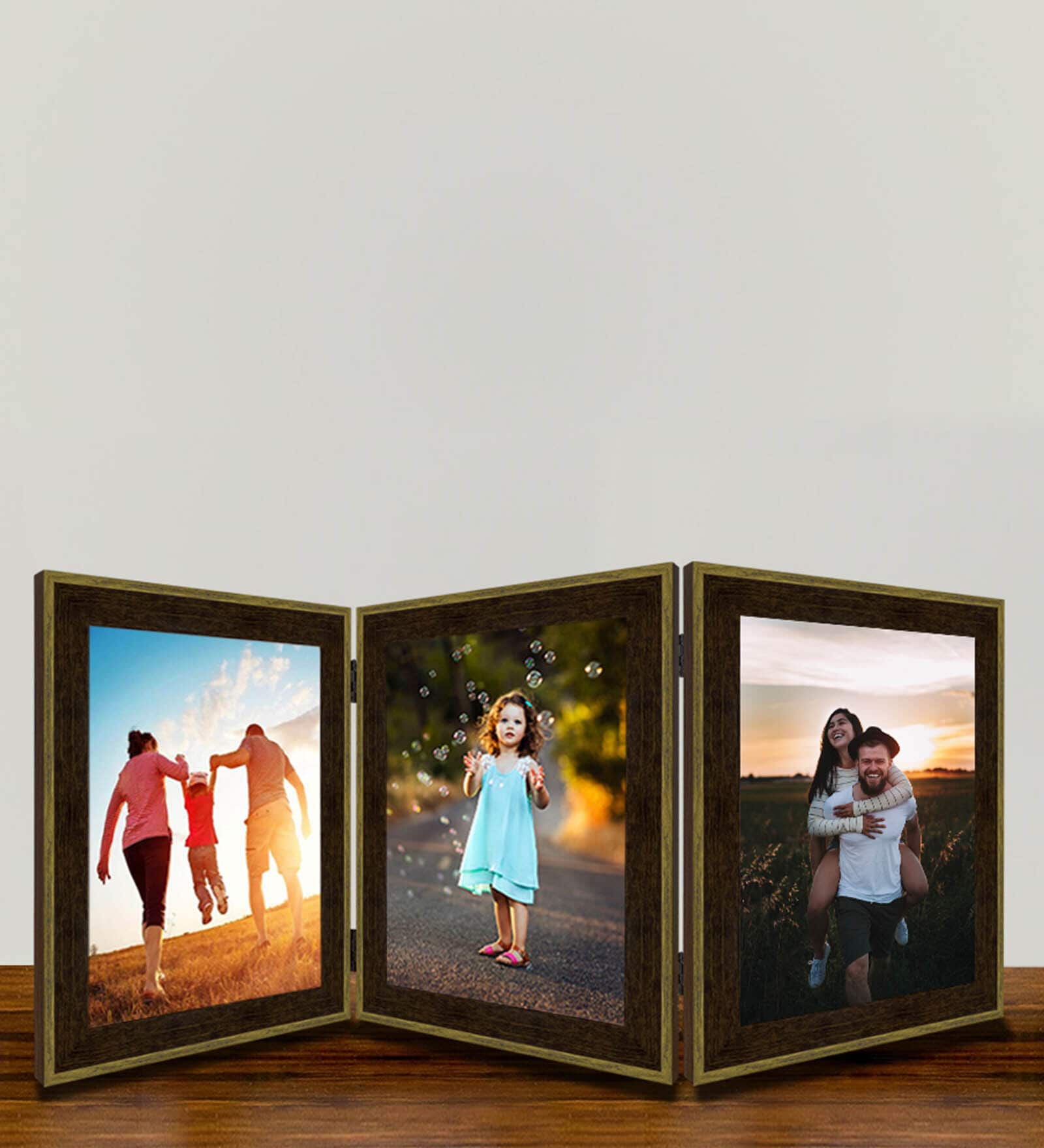 Buy Brown Synthetic Wood Modena Table Top Set Of 3 Photo Frame at 24 OFF by Elegant Arts and