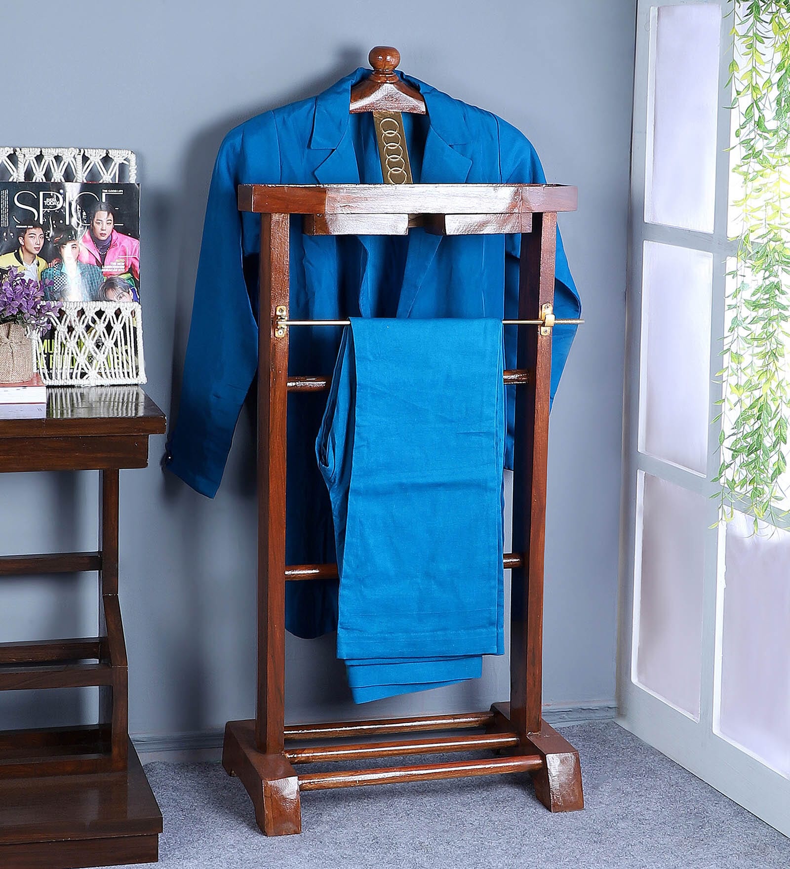 Buy Brown Wooden Coat Stand By Beverly Studio Online Coat Stands