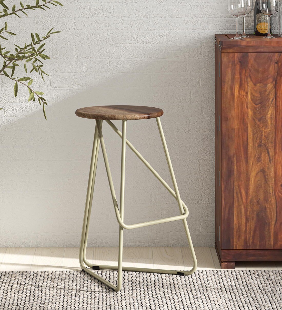 Buy Buckley Metal Bar Stool In Gold Colour Online Eclectic Bar Stools