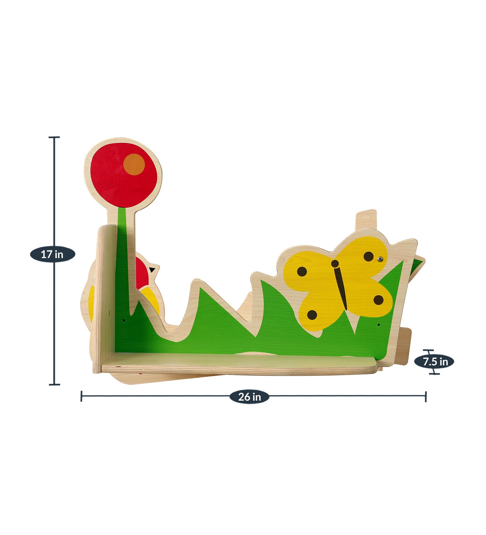 Buy Butterfly Book Shelf by Popcorn Online Kids Wall Shelves Kids Wall Shelves Kids