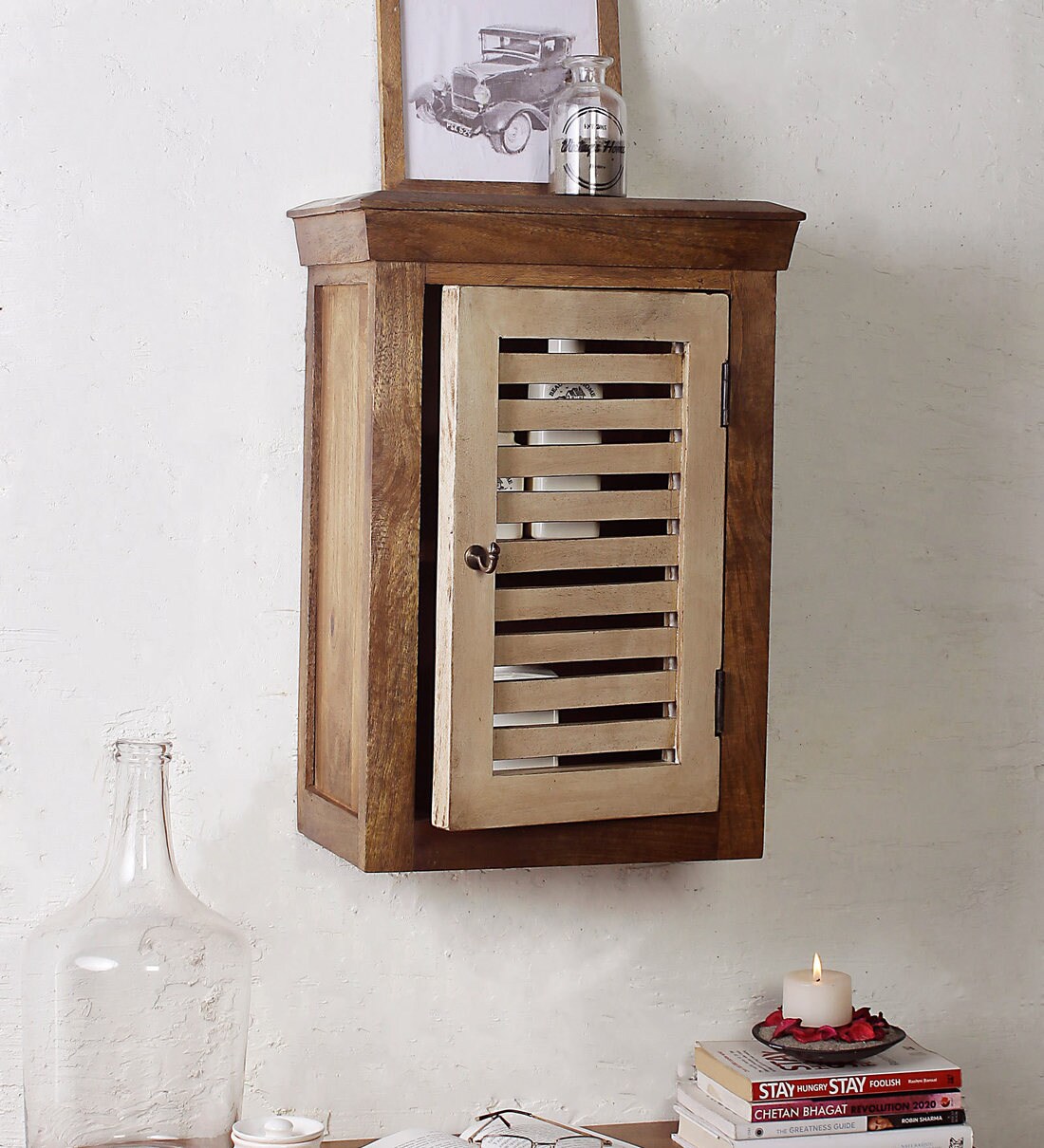 Buy Mango Wood Bathroom With Door In White Colour Online