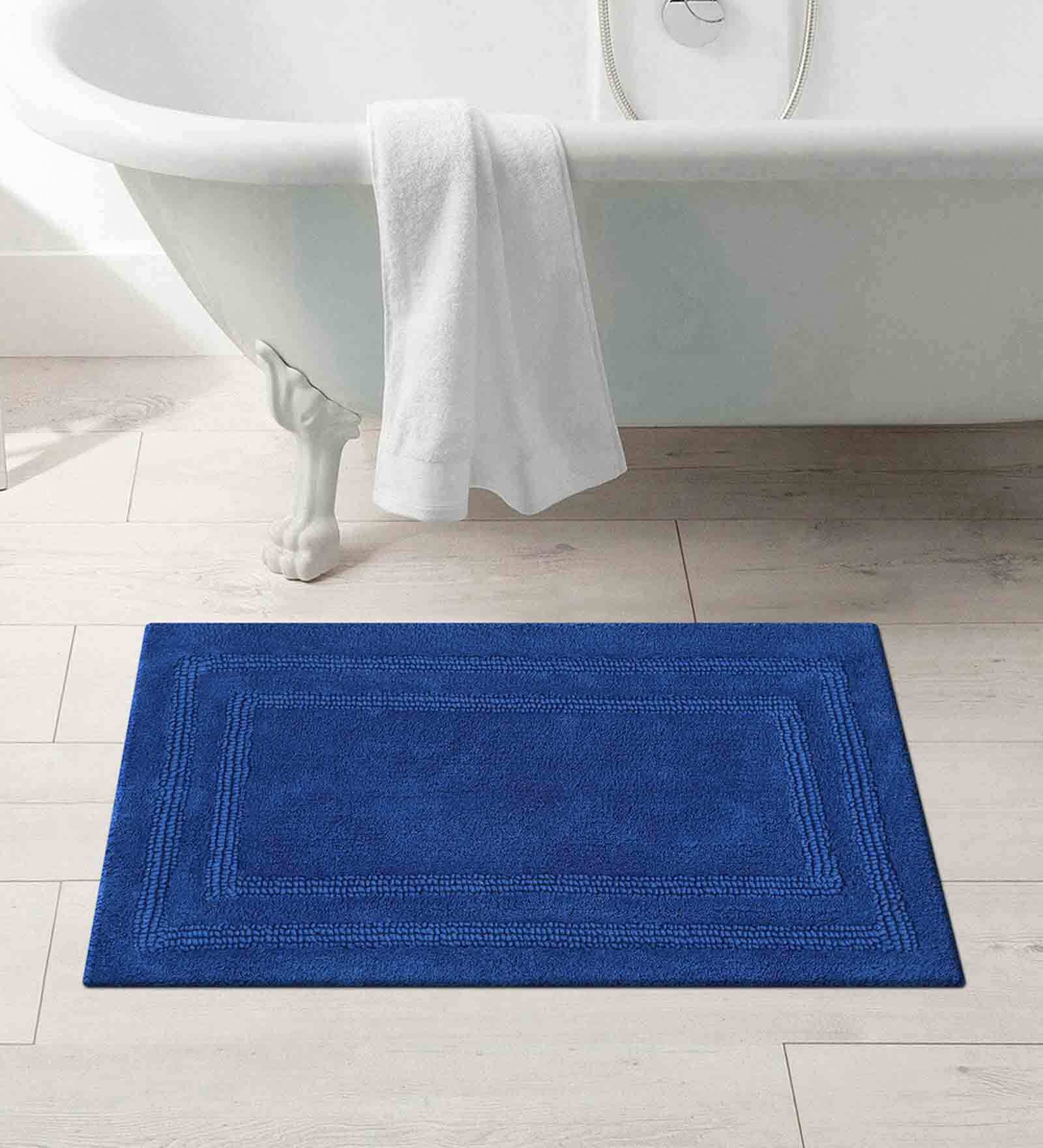 Buy Casanova Bath Mat 50 x W 80 cm in Blue Color by Obsessions Online -  Solid Colour Bath Mats - Bath Mats - Furnishings - Pepperfry Product