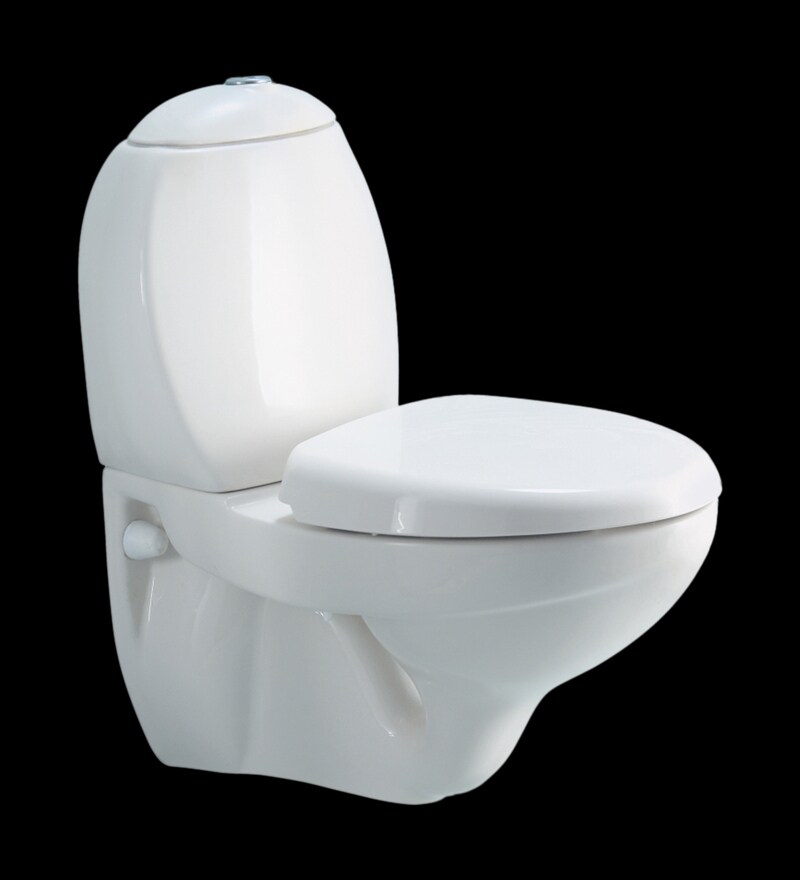 Buy Ceramic White Wall Mounted Commode (H 30.4W 26.8D 15.6 Inches