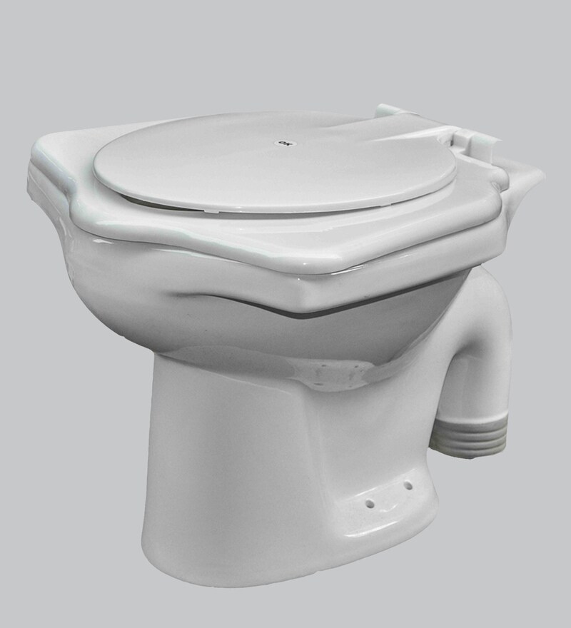 Buy Ceramic White Wall Mounted Commode H 14 4w 21 8d 14 Inches