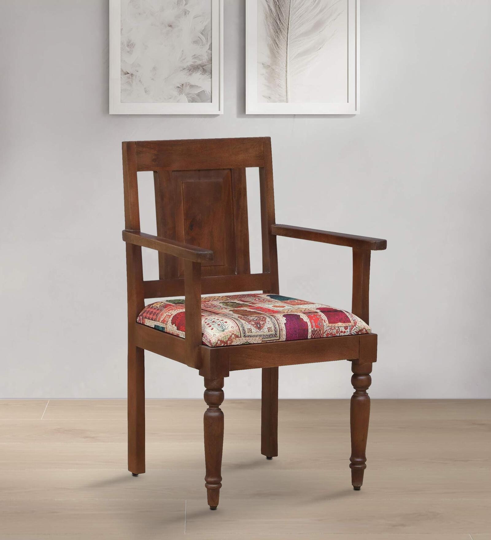 Buy Chippa Solid Wood Arm Chair In Tubbaq Finish Online Arm Chairs