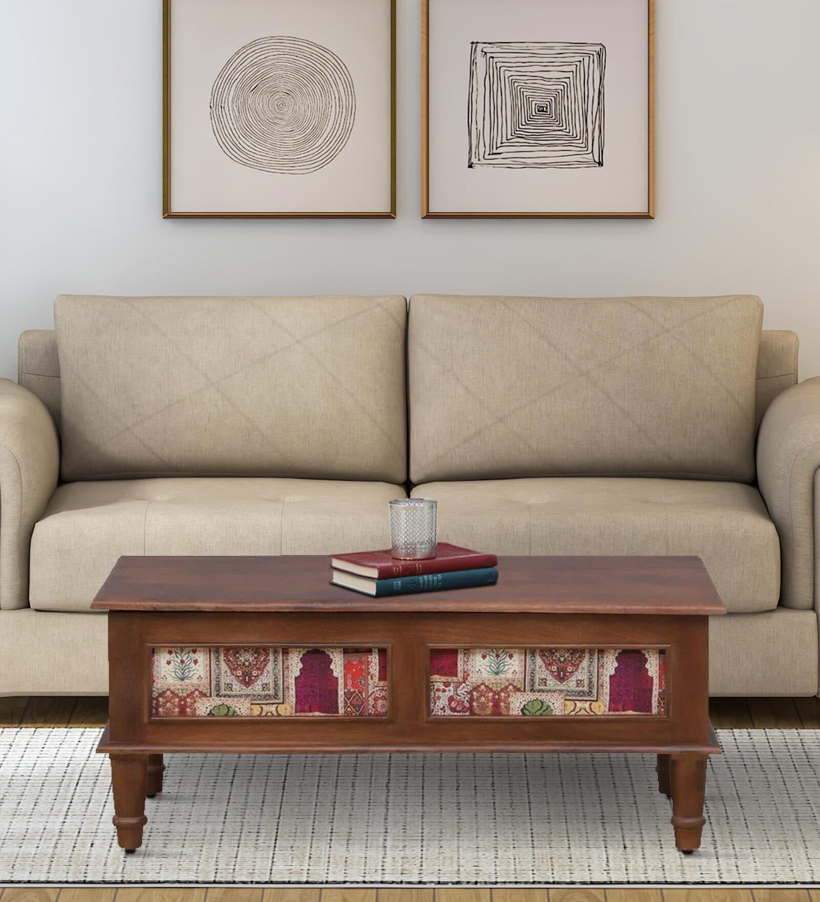 Buy Chippa Solid Wood LiftTop Coffee Table In Tubbaq Finish Online