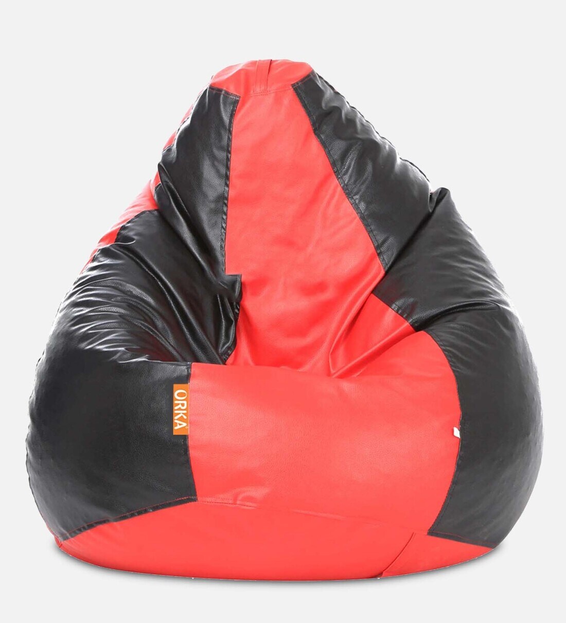 Buy Classic XL Bean Bag with Beans in Red & Black Colour Online Bean