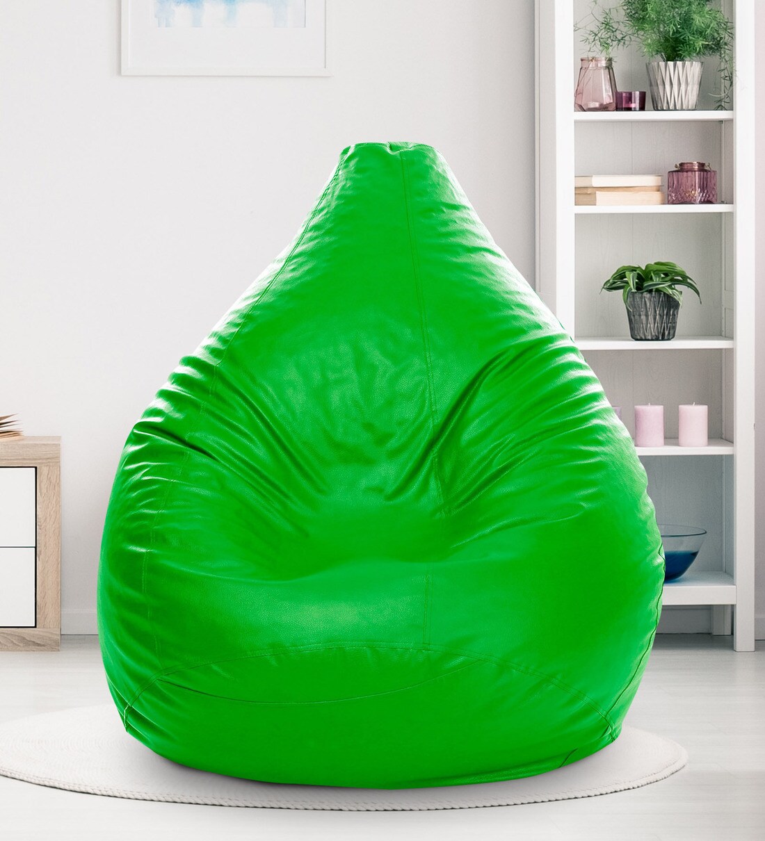 Buy Classic XXXL Bean Bag with Beans in Green Colour at 100 OFF by Style HomeZ Pepperfry