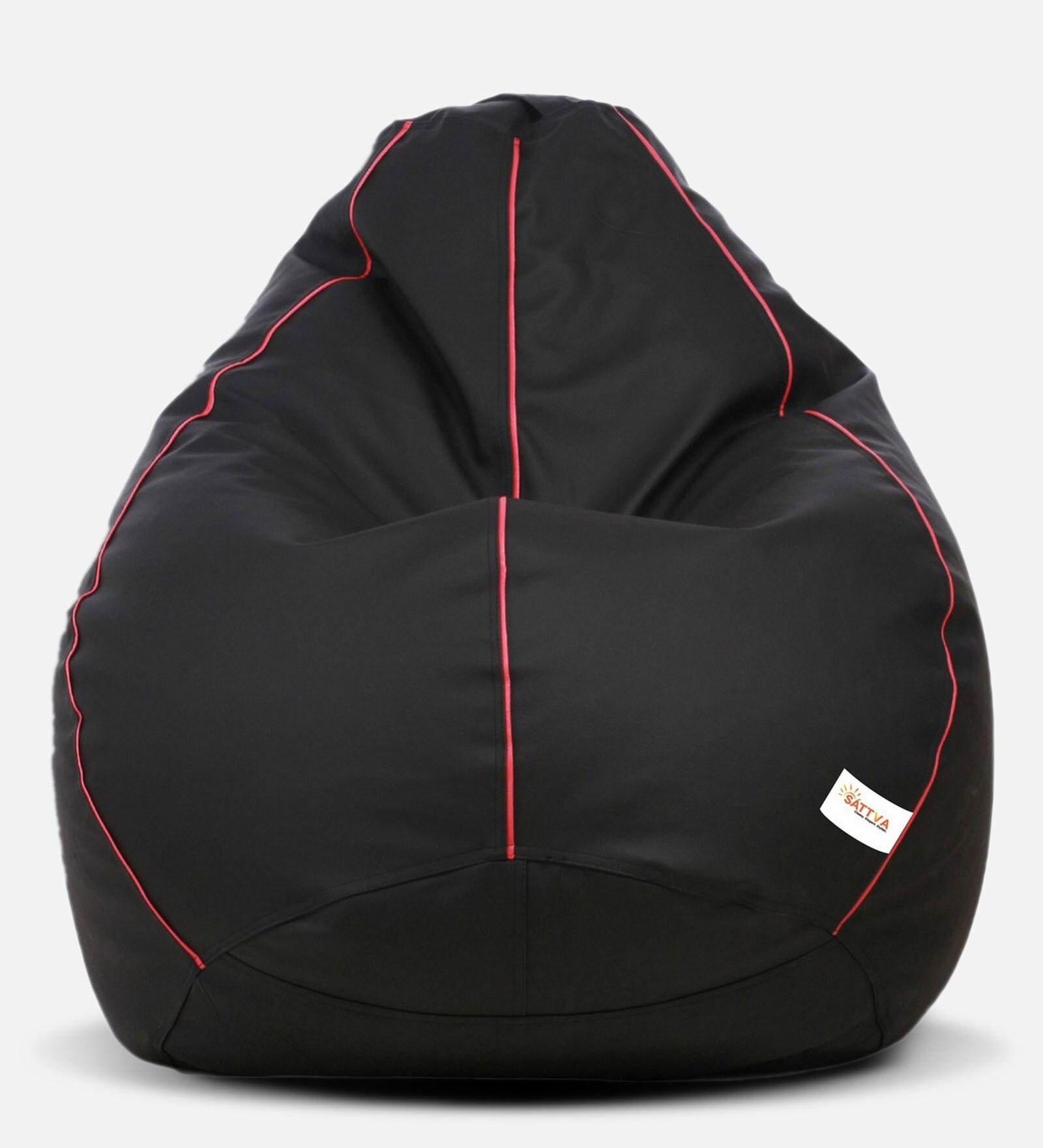 Buy Classic Style XXL Bean Bag Filled with Beans in Black Colour with