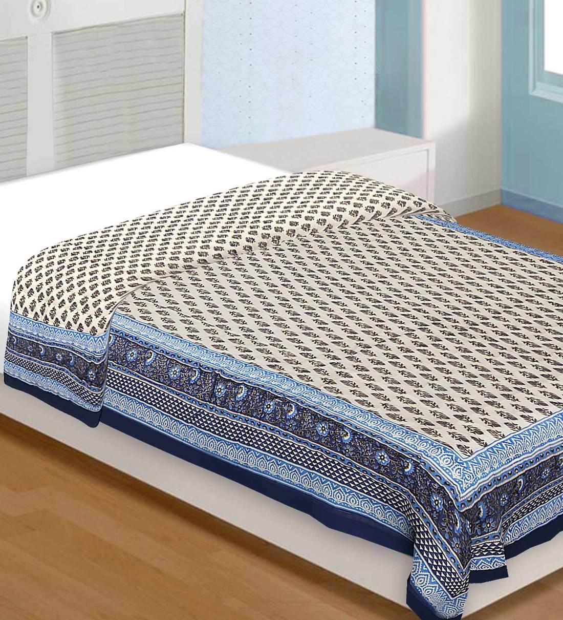 Buy Cotton 200 GSM AC Room single Bed Quilt by Jaipur Fabric Online