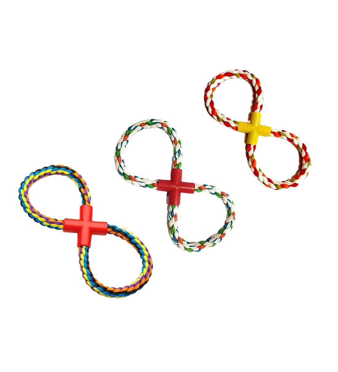 Buy Rope Multicolour Cotton (Set of 3) Pet Chew Toy at 27 OFF by Emily