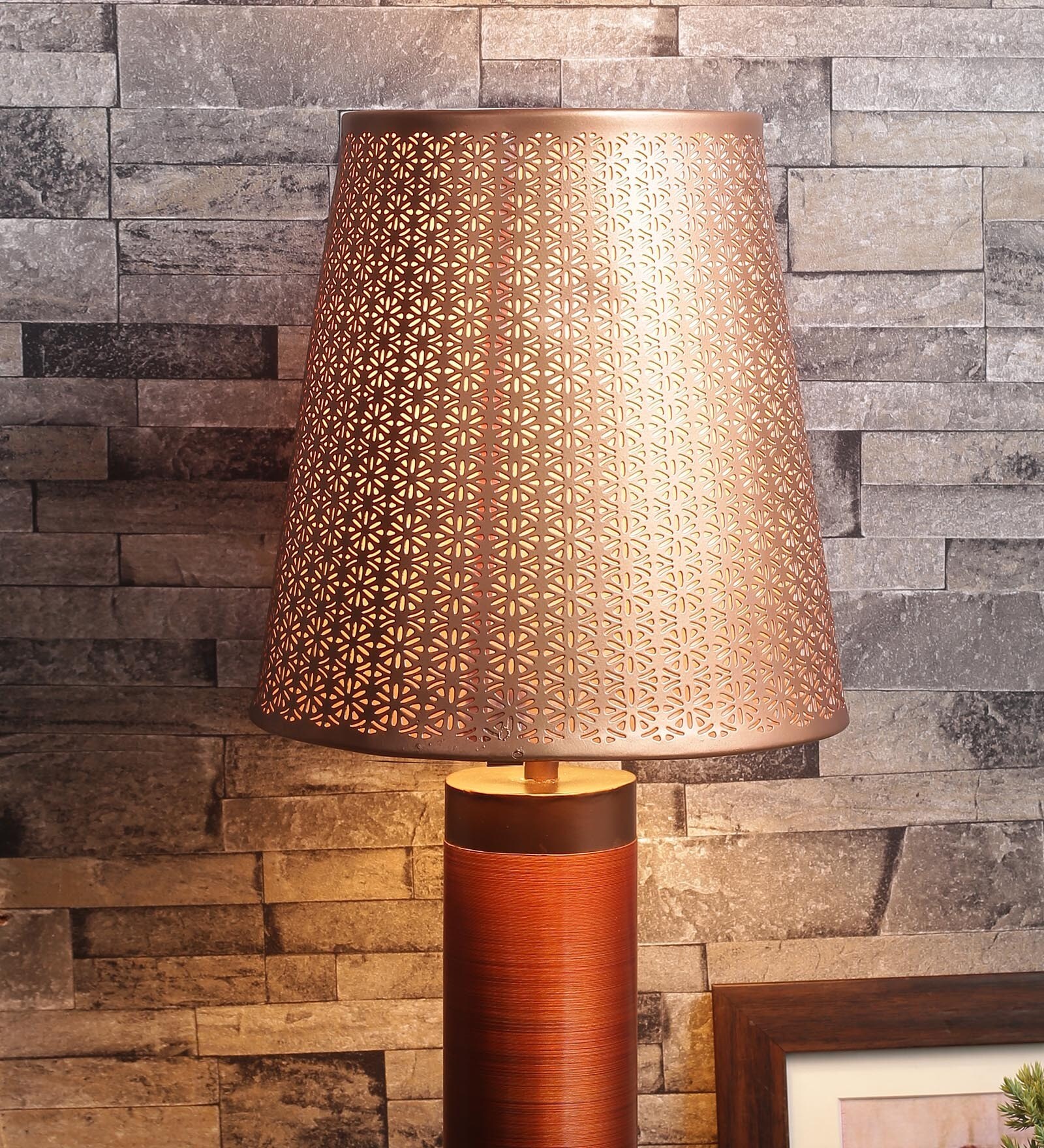 Buy Sitara Copper Metal Lamp Shade by Courtyard Online Lamp Shades