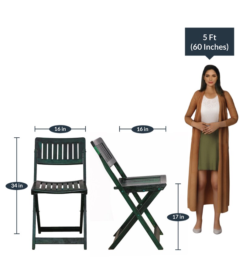 Dallas Folding Chair In Green Colour By Make Home Happy