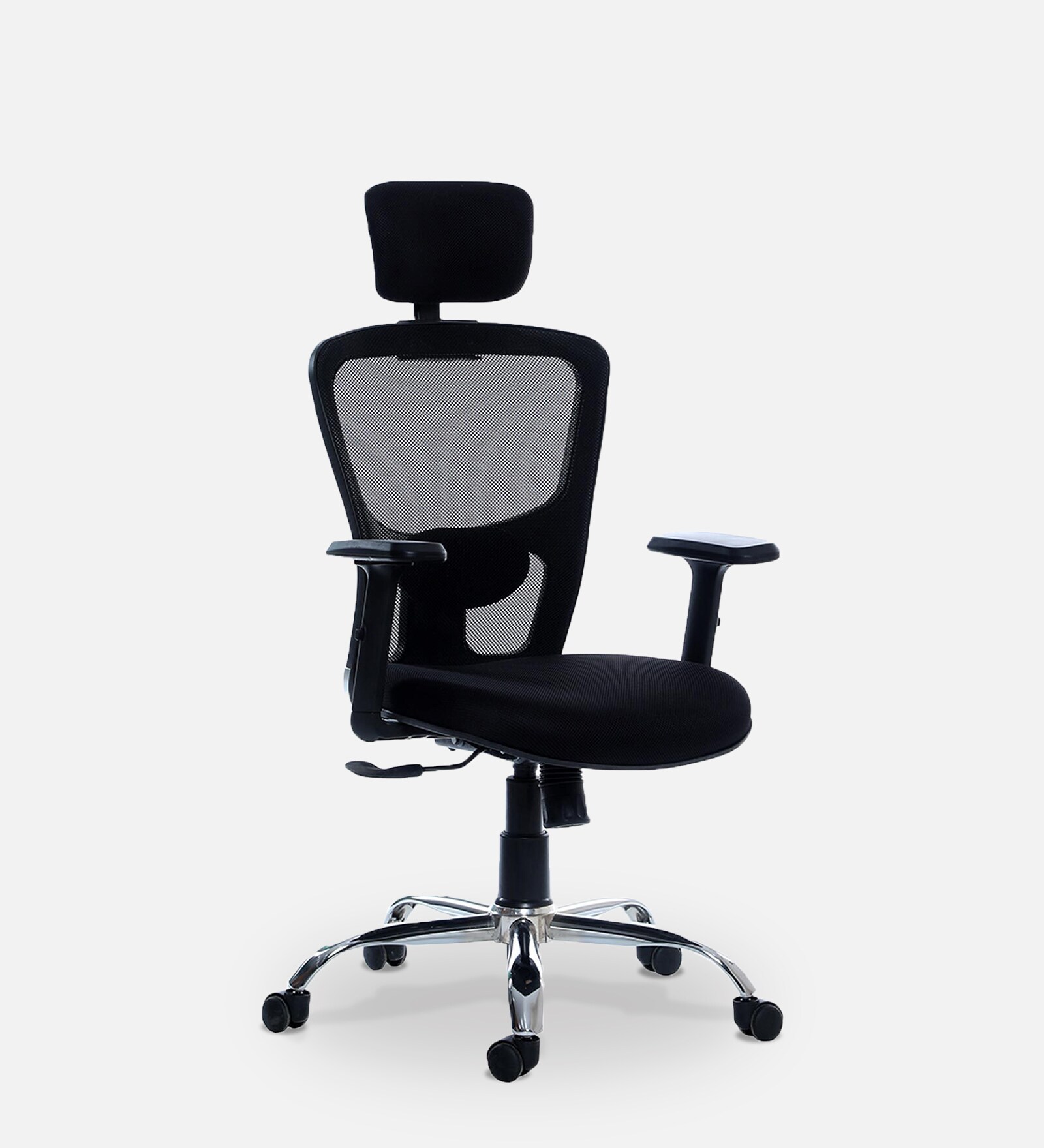 Buy Define Breathable Mesh Ergonomic Chairs in Black Colour with Headrest at 35 OFF by Durian