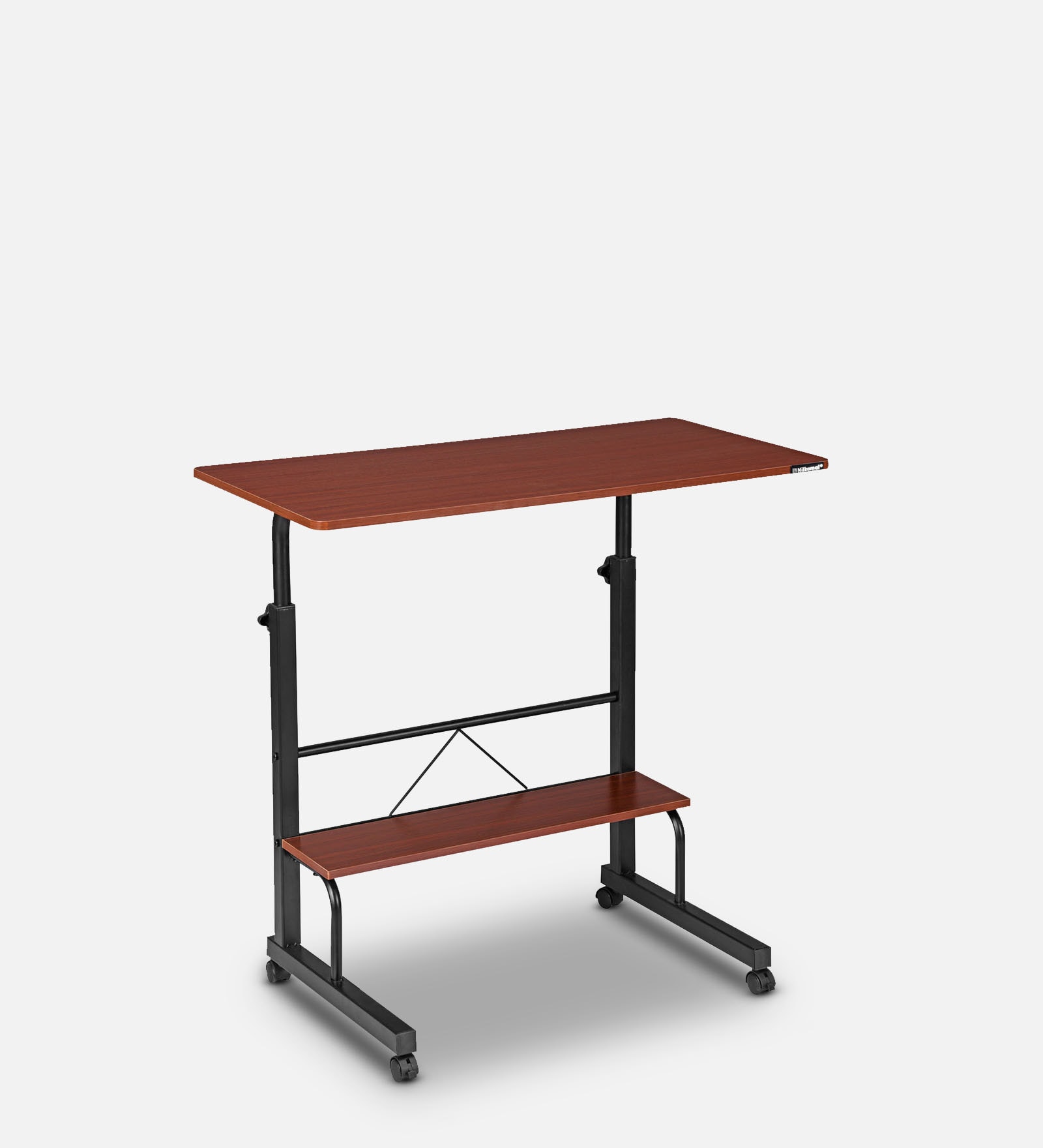 Buy Dexter Height Adjustable Portable Table in Teak Colour at 50 OFF