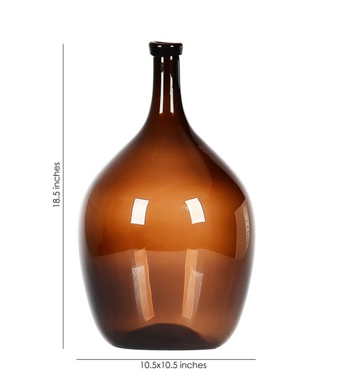 Buy Deep Brown Glass Vase By Casamotion Online Floor Vases