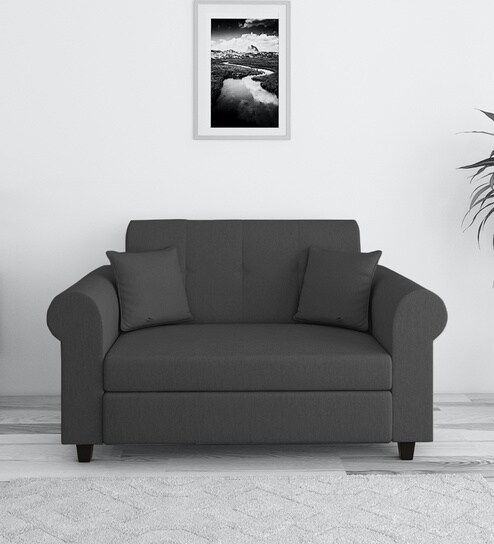 Grey Rolled Arms 2 Seater Sofa Buy Grey Rolled Arms 2 Seater Sofa Online Upto 70 Off Pepperfry 6945