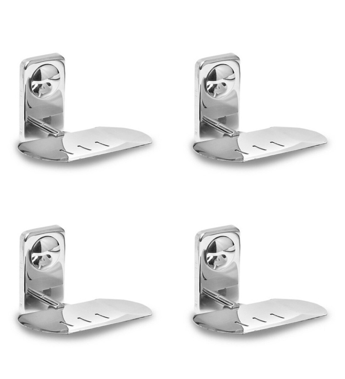 Buy Doyours Glossy Stainless Steel Soap Dish Set of 4 Online