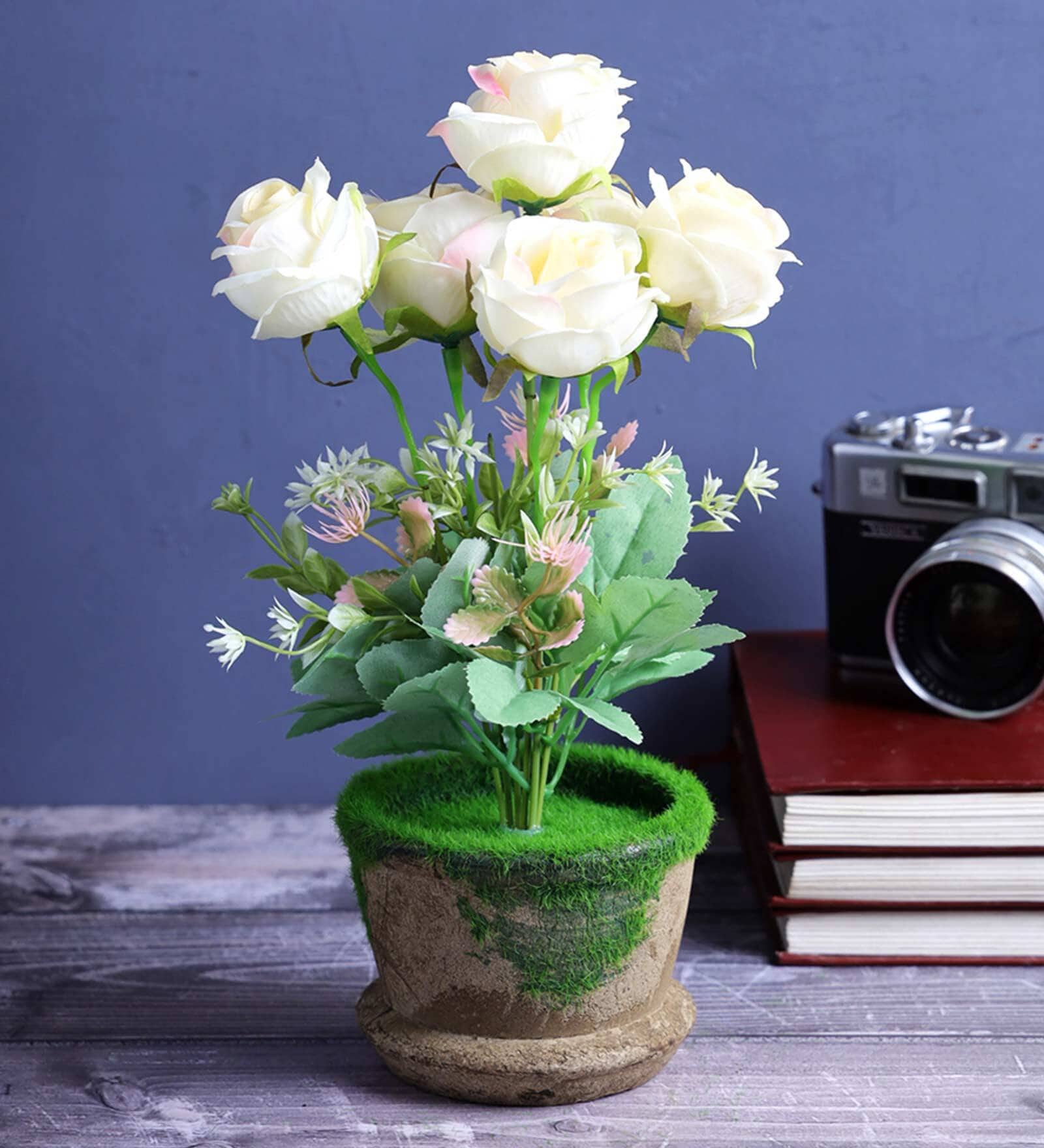 Buy White Resin Donna Artificial Flowers by A Vintage Affair Pepperfry