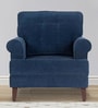 Wakefit Dreamer Fabric 1 Seater Sofa in Cobalt Blue Colour