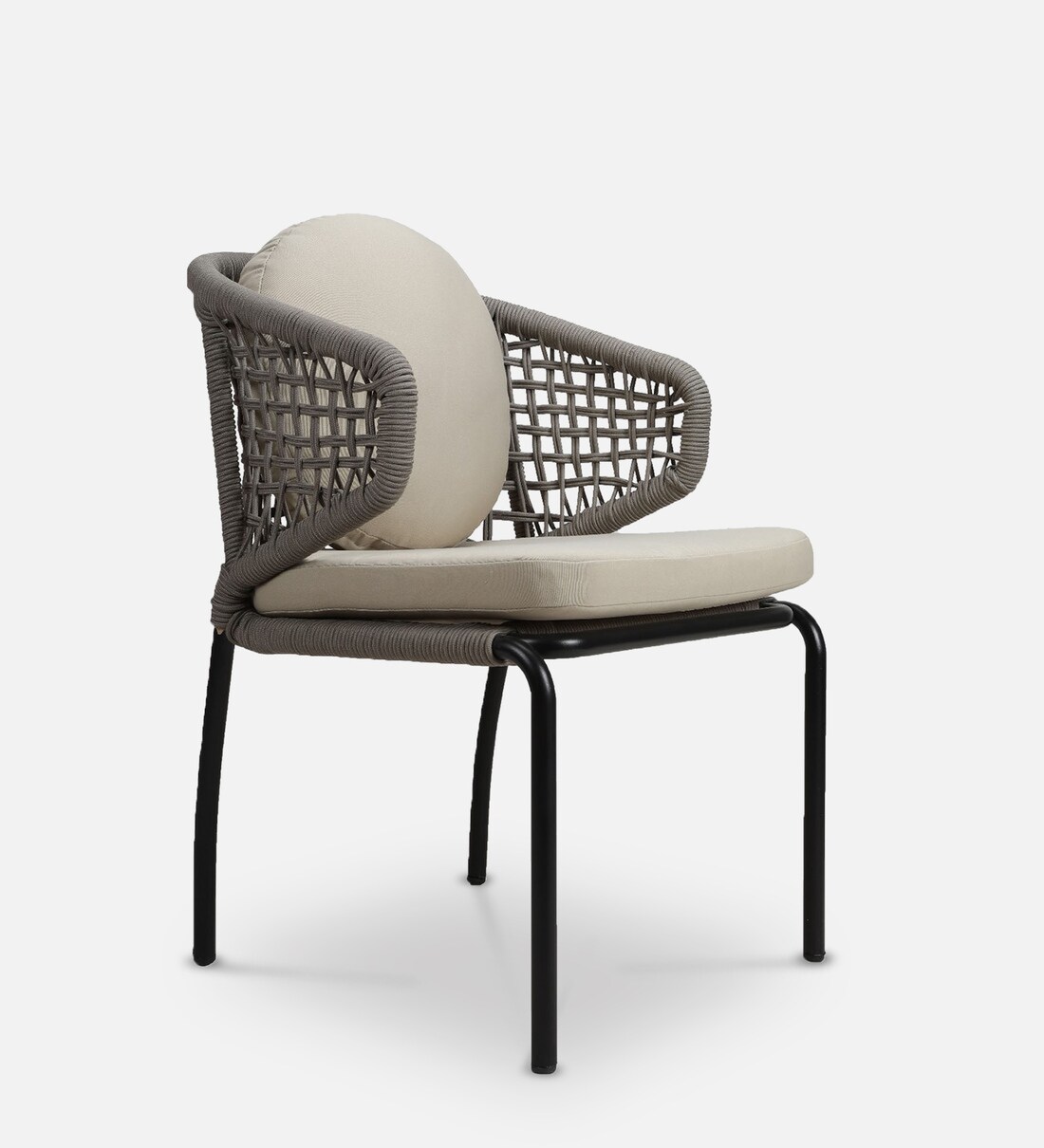 Buy Dublin Patio Chair in Grey Colour by F&D Online Seating Seating