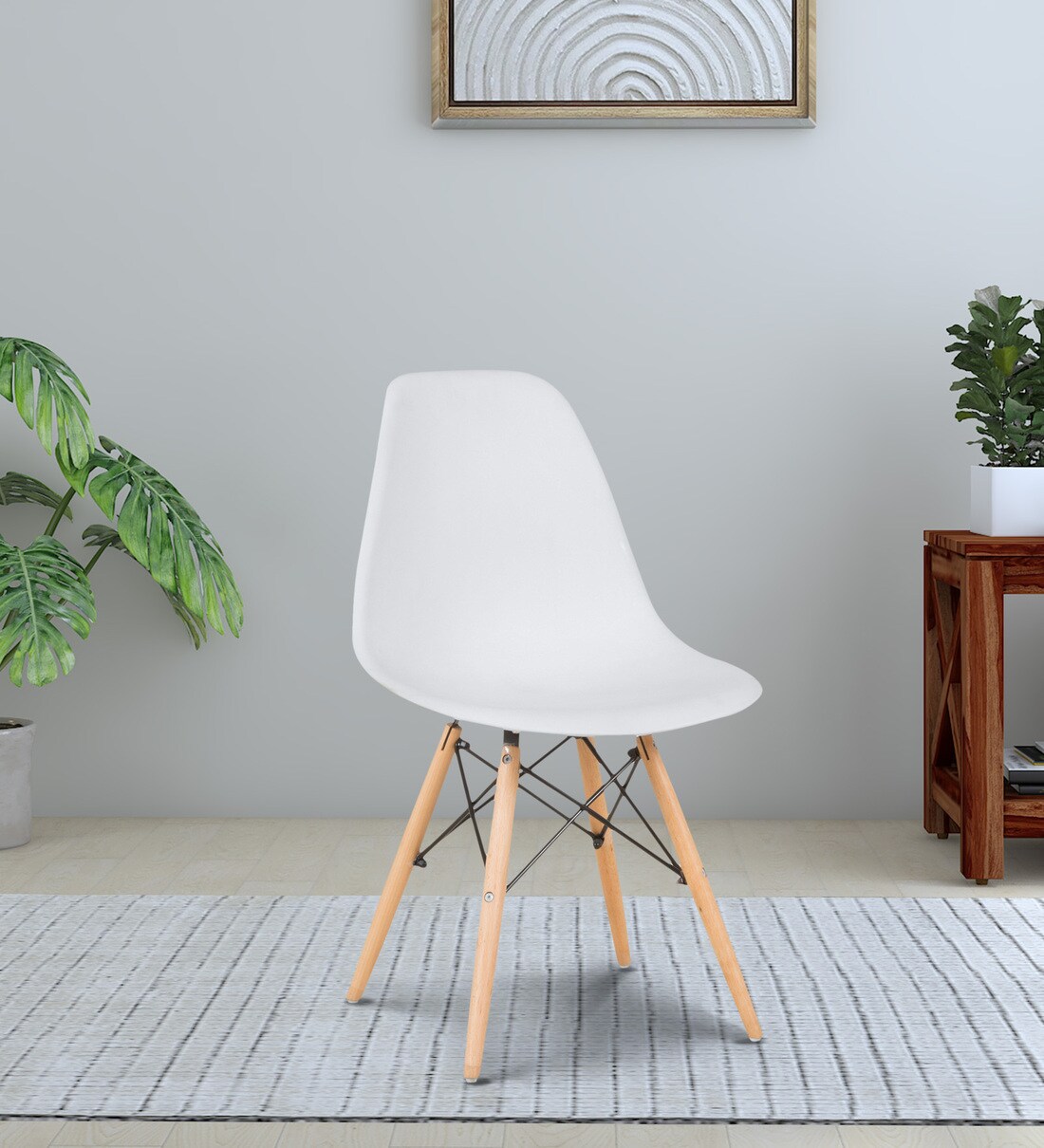 Eames Plastic Iconic Chair in White Colour, By Star India