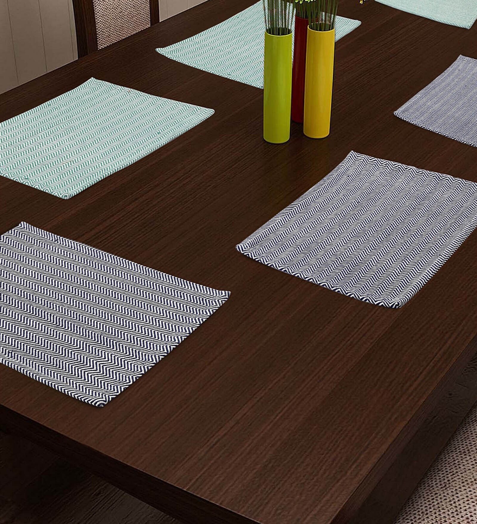 Buy Embellished Multicolor (19x13) Cotton Placemat (Set of 6) at 60