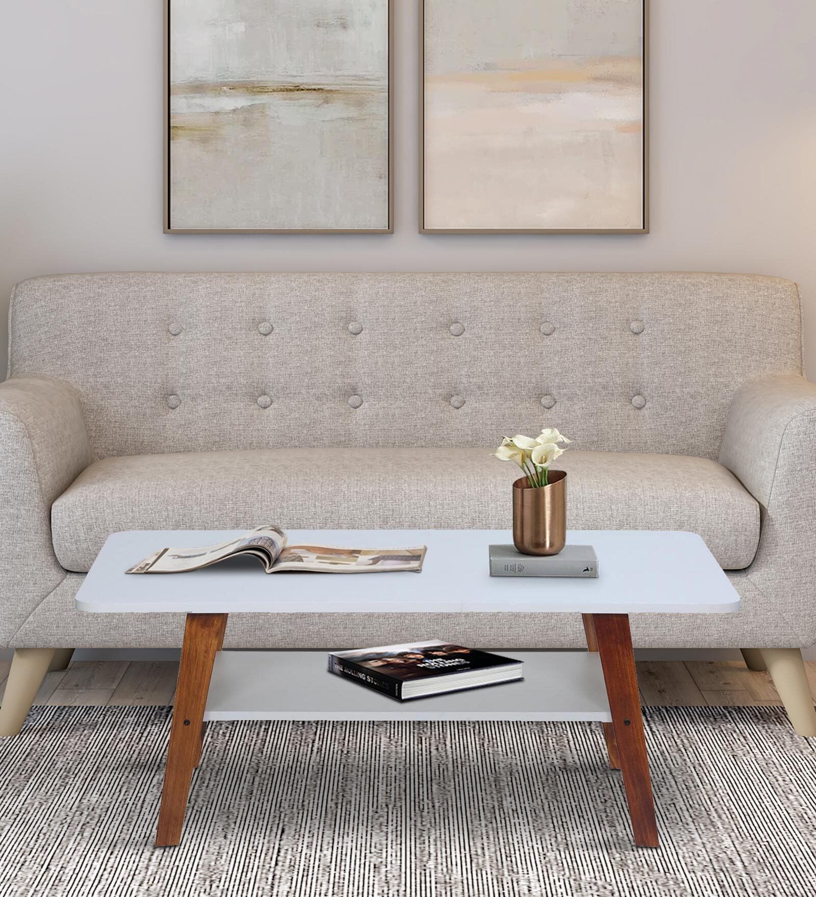 Buy Enrique Coffee Table In White Colour at 12 OFF by Casacraft from