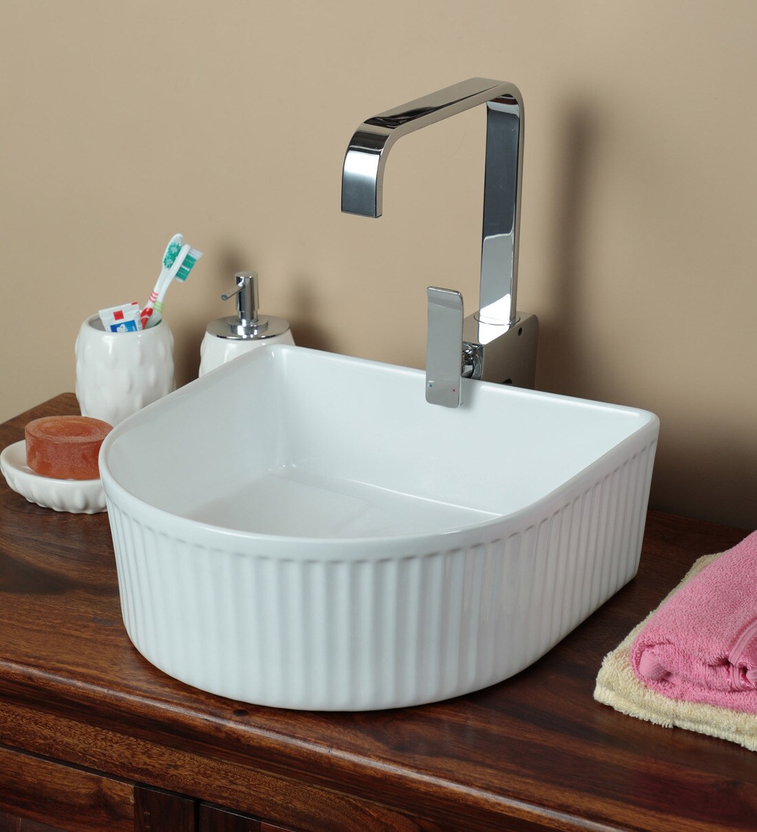 Buy Exor 1077 Ceramic Table Top Designer Wash Basin Online Wash