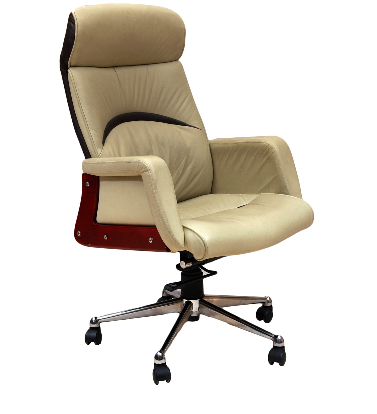 Buy Executive High Back Chair in Cream Colour by Geeken Online