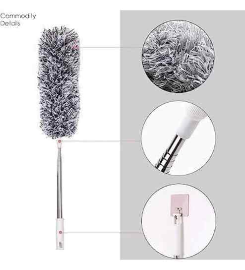 Fan Cleaning Duster with 100 inches Expandable Pole Handle Washable Duster Wet and Dry Duster Offers & Cashback