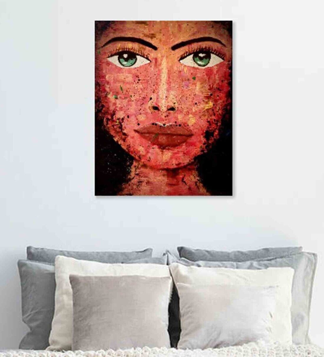 Buy Fearless Love Oil & Acrylic Canvas Stretched Painting By ...