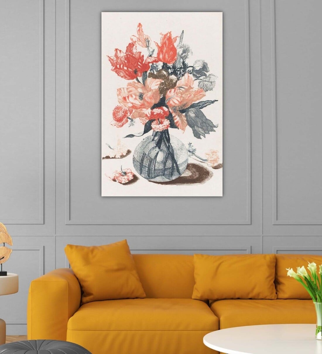 Buy Floral Althea Red Wood Framed Floral Art Print at 19% OFF by ...