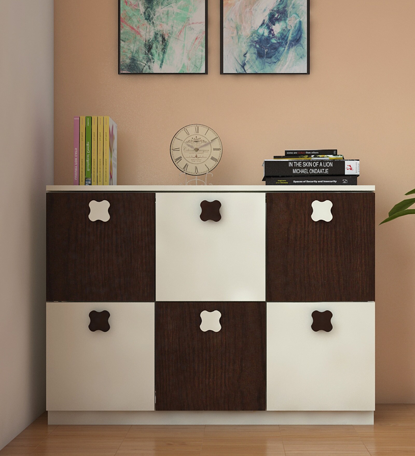 Buy Floral Kids' Kids Storage in Walnut Colour Online Kids