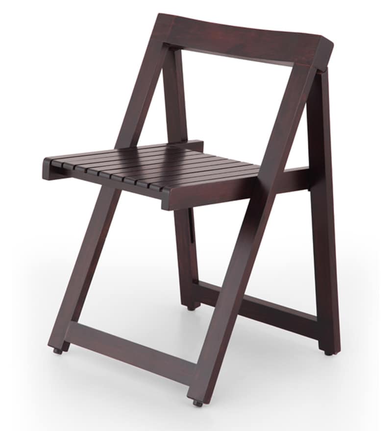 Buy Foldable Dining Chair in Ebony Finish by Ekbote Furniture Online Folding Chairs Folding