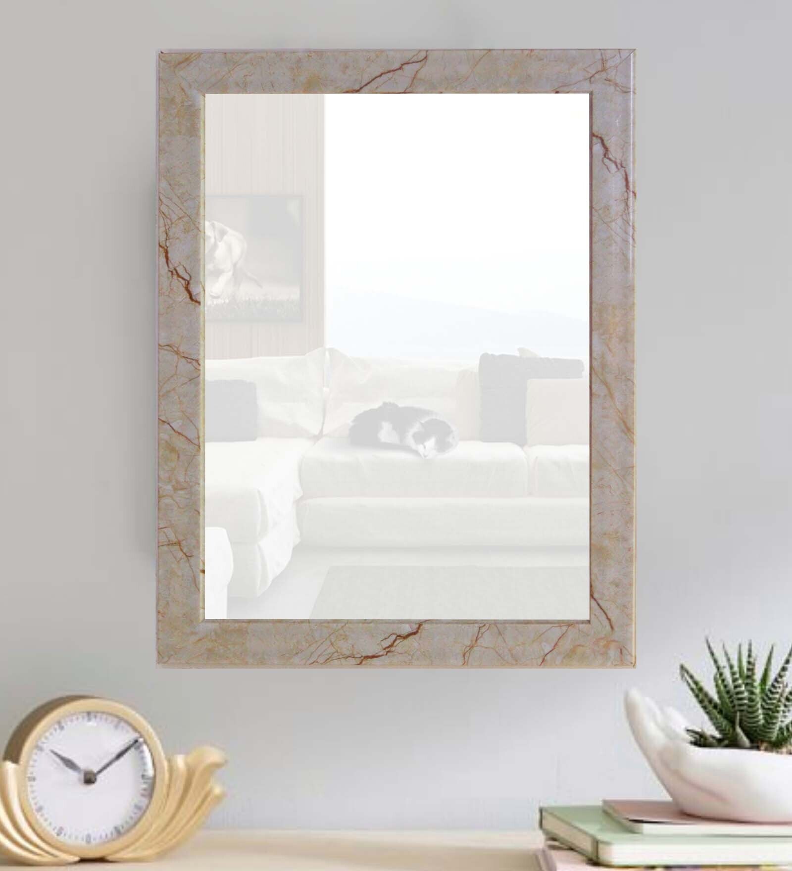Buy Framed Wall Mirror In White at 32 OFF by K K Glass & Aluminium