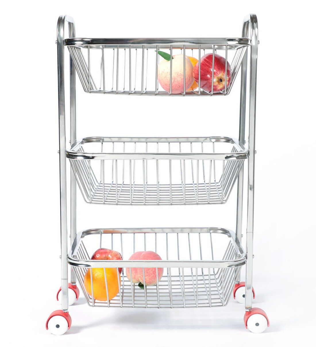 Buy Stainless Steel Silver 3 Tier Kitchen Trolley By Furntec at 49 OFF