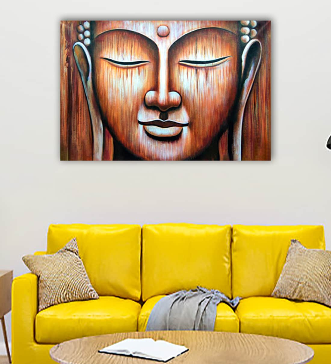 Buy Gautam Buddha Toughened Glass Wall Painting By Flair Glass At 44