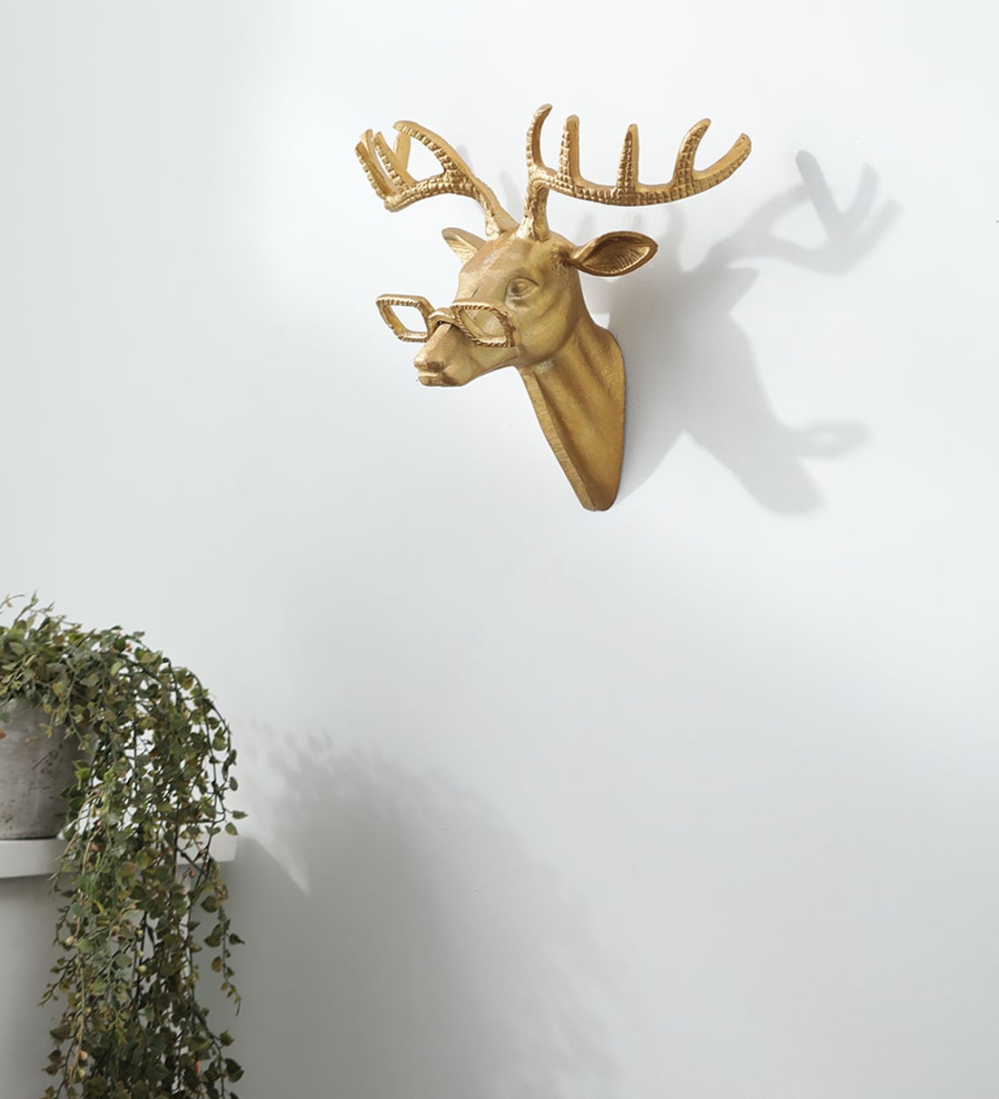 Buy Gold Aluminum Deer Wall Head Faux Animal Bust Online Faux Animal